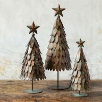 Christmas Tree - Metal -  Vintage Finish - Small